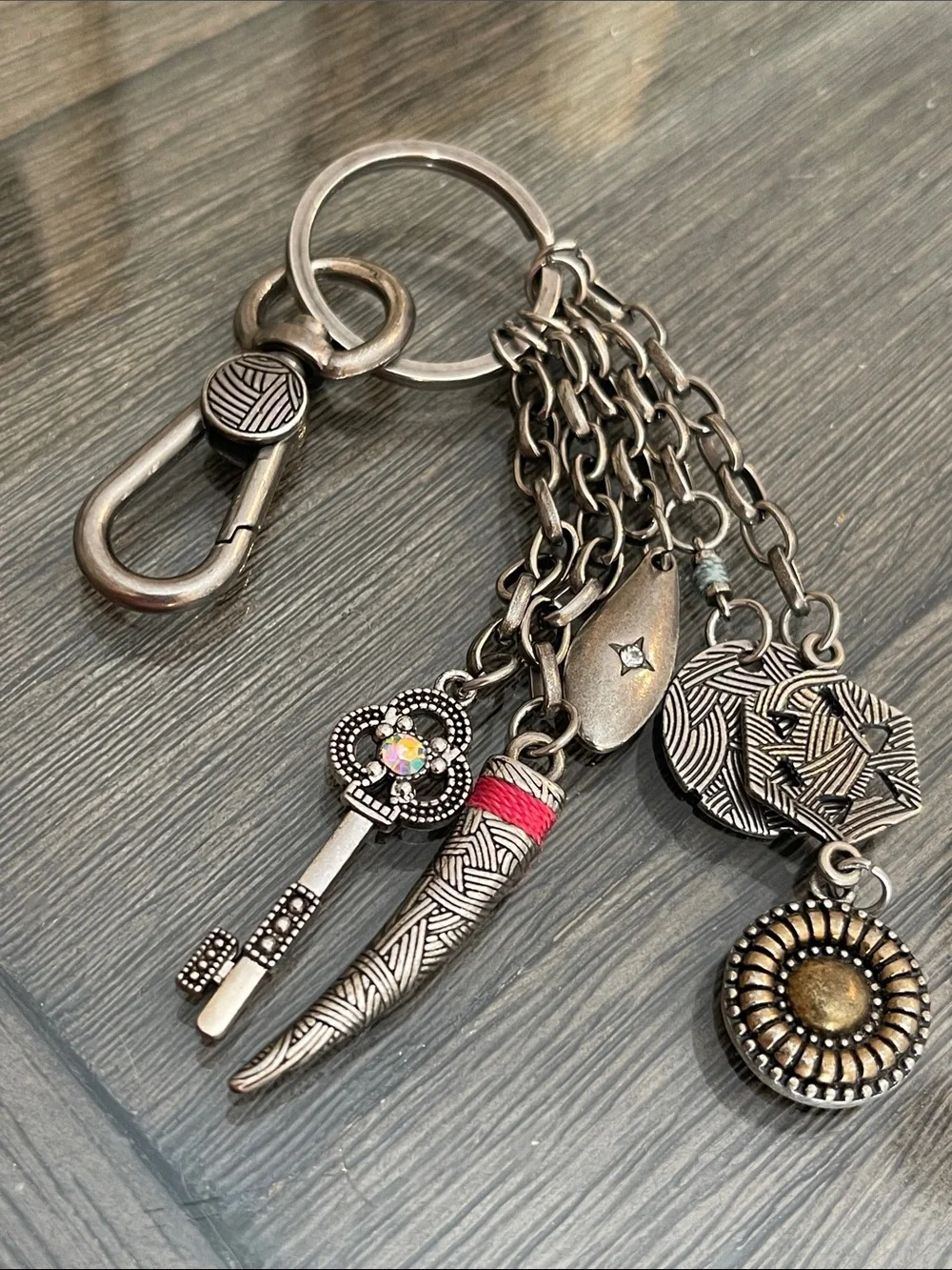 The SAK Bohemian Style - Tribal Multi Charm Key Chain - Bag Charm